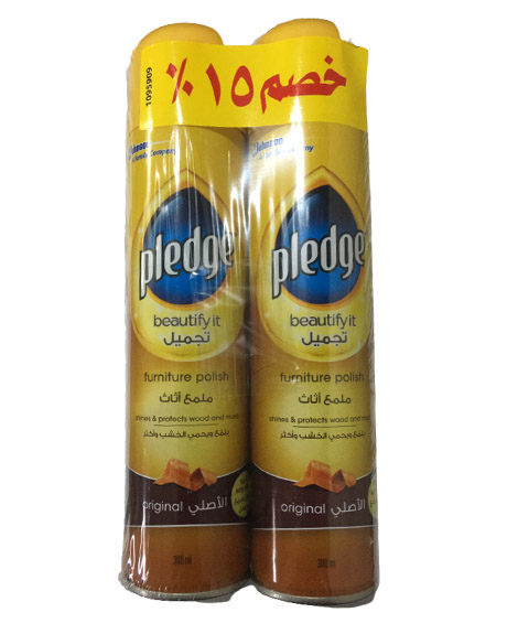 بليدج ملمع اثاث - Pledge Furnituer Polish 300ml (300ml, اصلى, +1 خصم 15%)