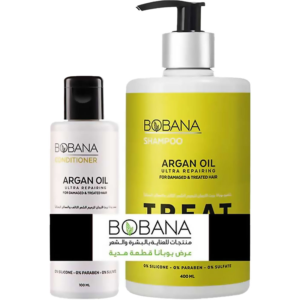 بوبانا شامبو - Bobana Shampoo (400ml, Argan, +Conditioner 100ml Free)