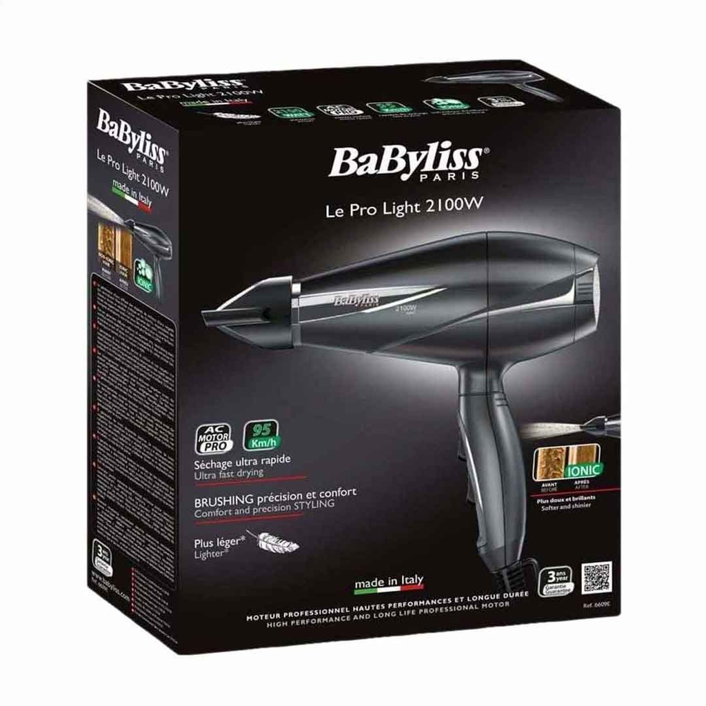 بيبى ليس سشوار - Babyliss Dryer (لو برو لايت, No:6609E, 2100W)