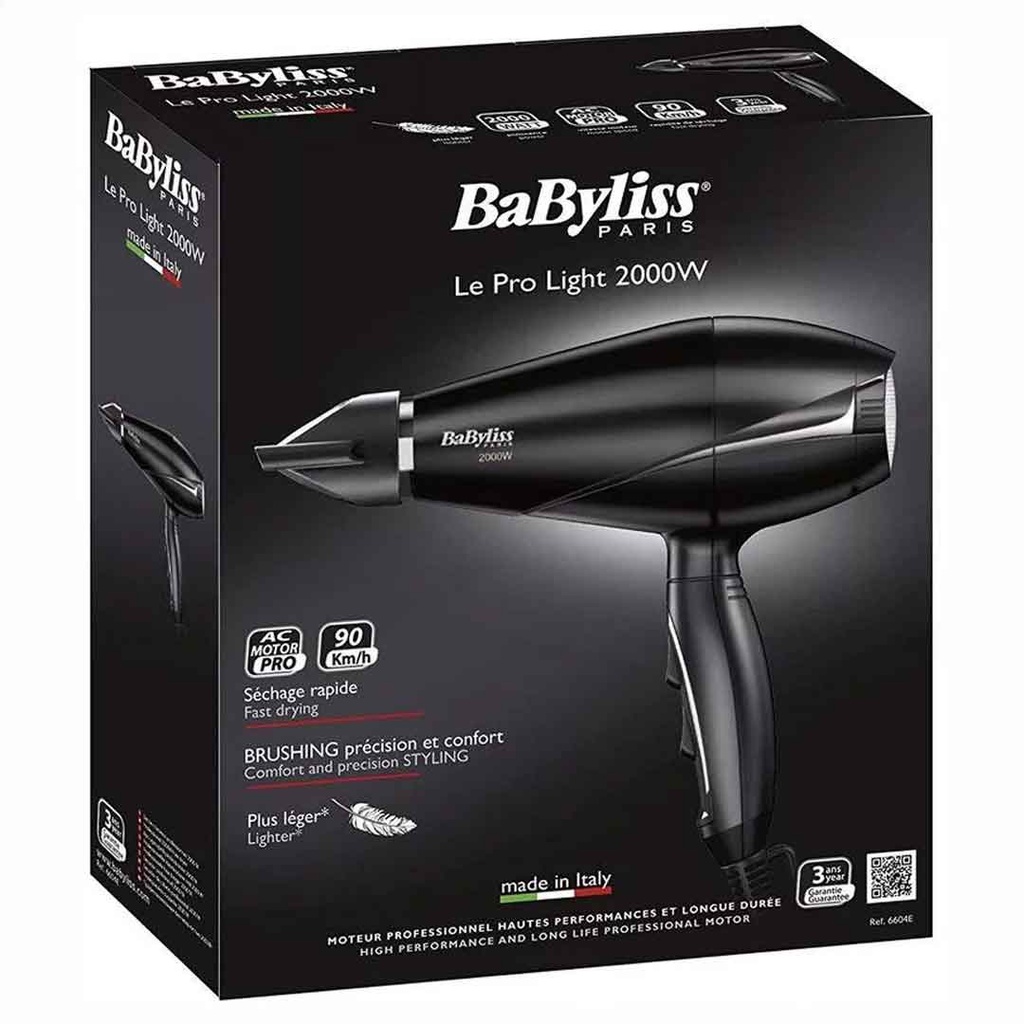 بيبى ليس سشوار - Babyliss Dryer (لو برو لايت, No:6604E, 2000W)