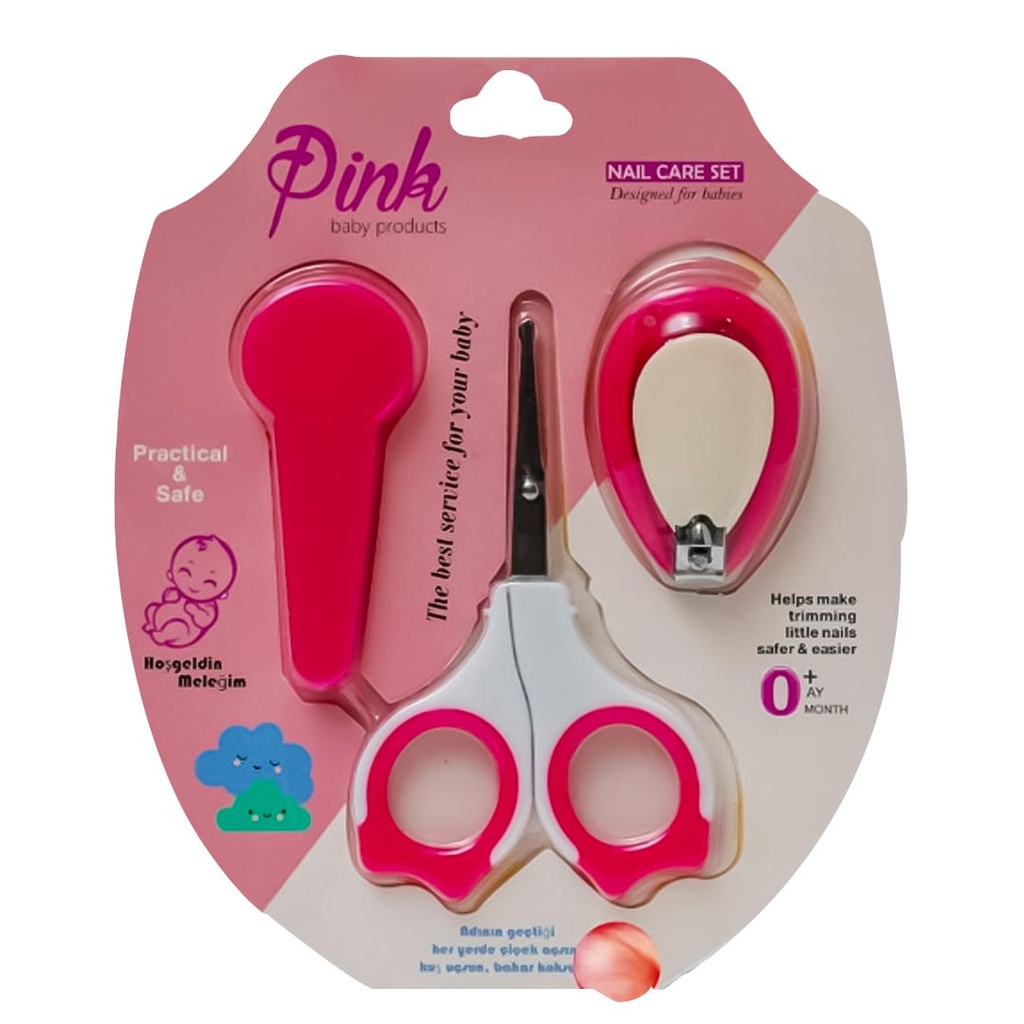 بينك طقم عناية اظافر - Pink Nail Care Set