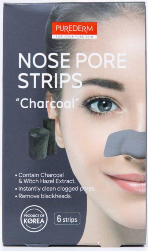 بيور دريم شرائح تنظيف الانف - Puredrem Nose Cleansing Strips (فحم, 6PC)