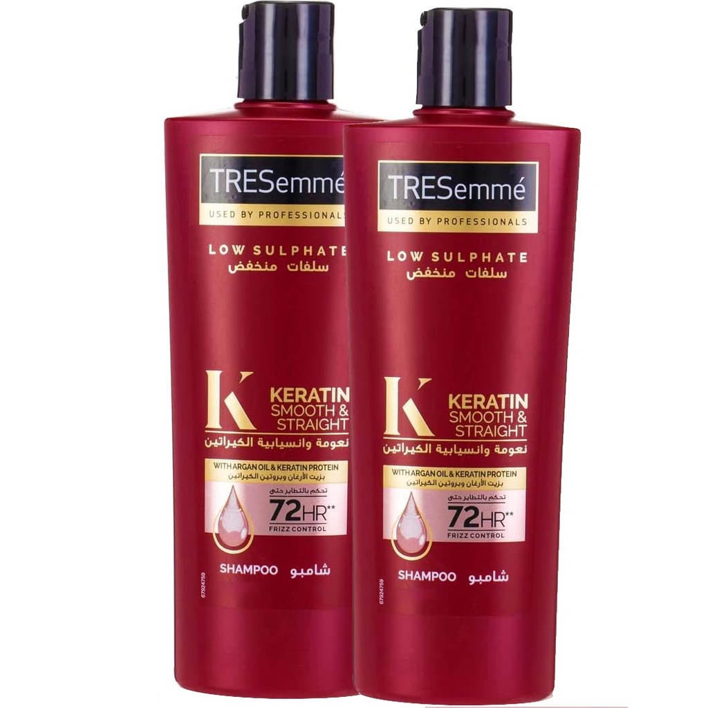 تريسمى شامبو ارجان و بروتين الكيراتين 1+1 - TRESemme Shampoo Argan Oil & Protein Keratin 1+1 (200ml+200ml)