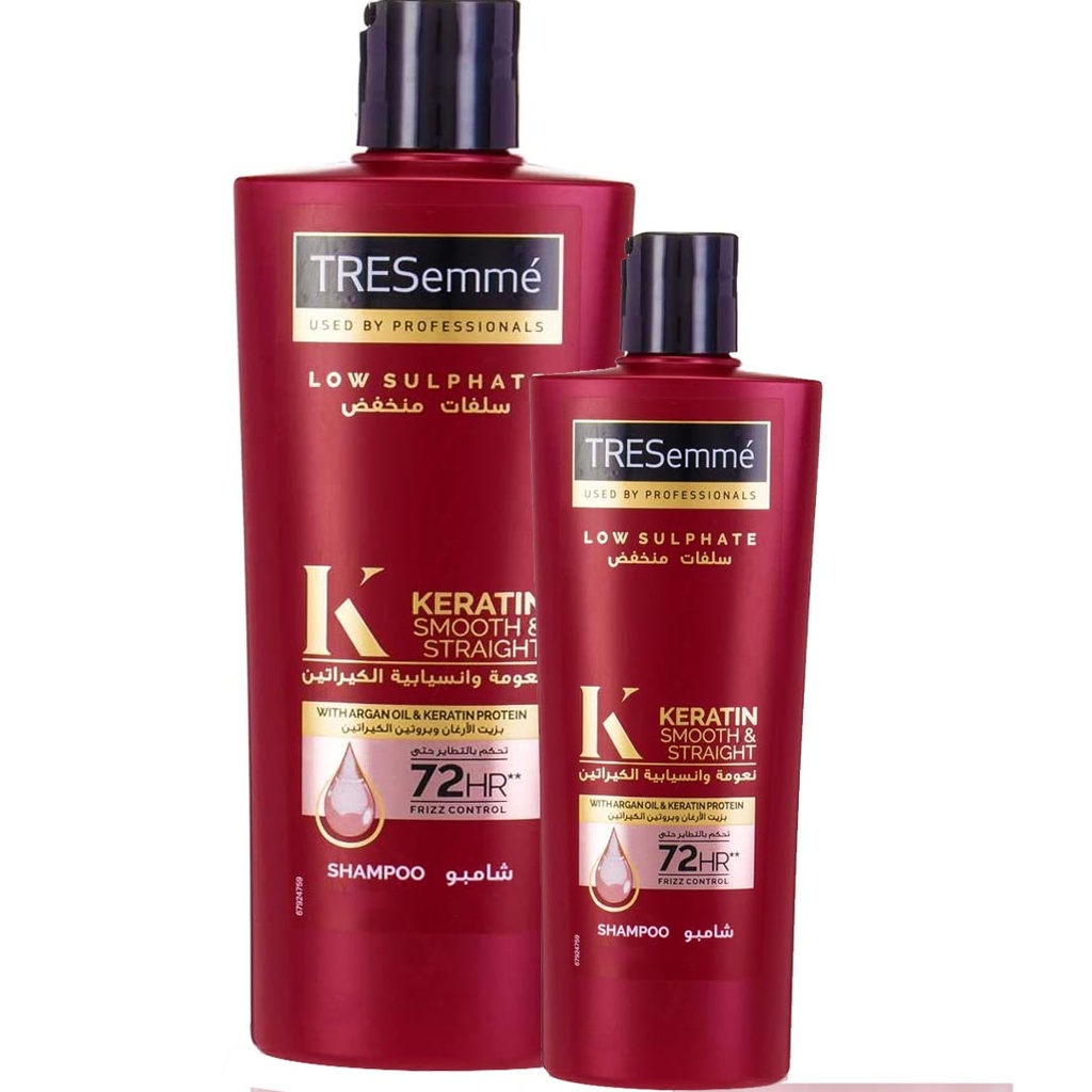 تريسمى شامبو ارجان و بروتين الكيراتين 1+1 - TRESemme Shampoo Argan Oil & Protein Keratin 1+1 (600ml+200ml)