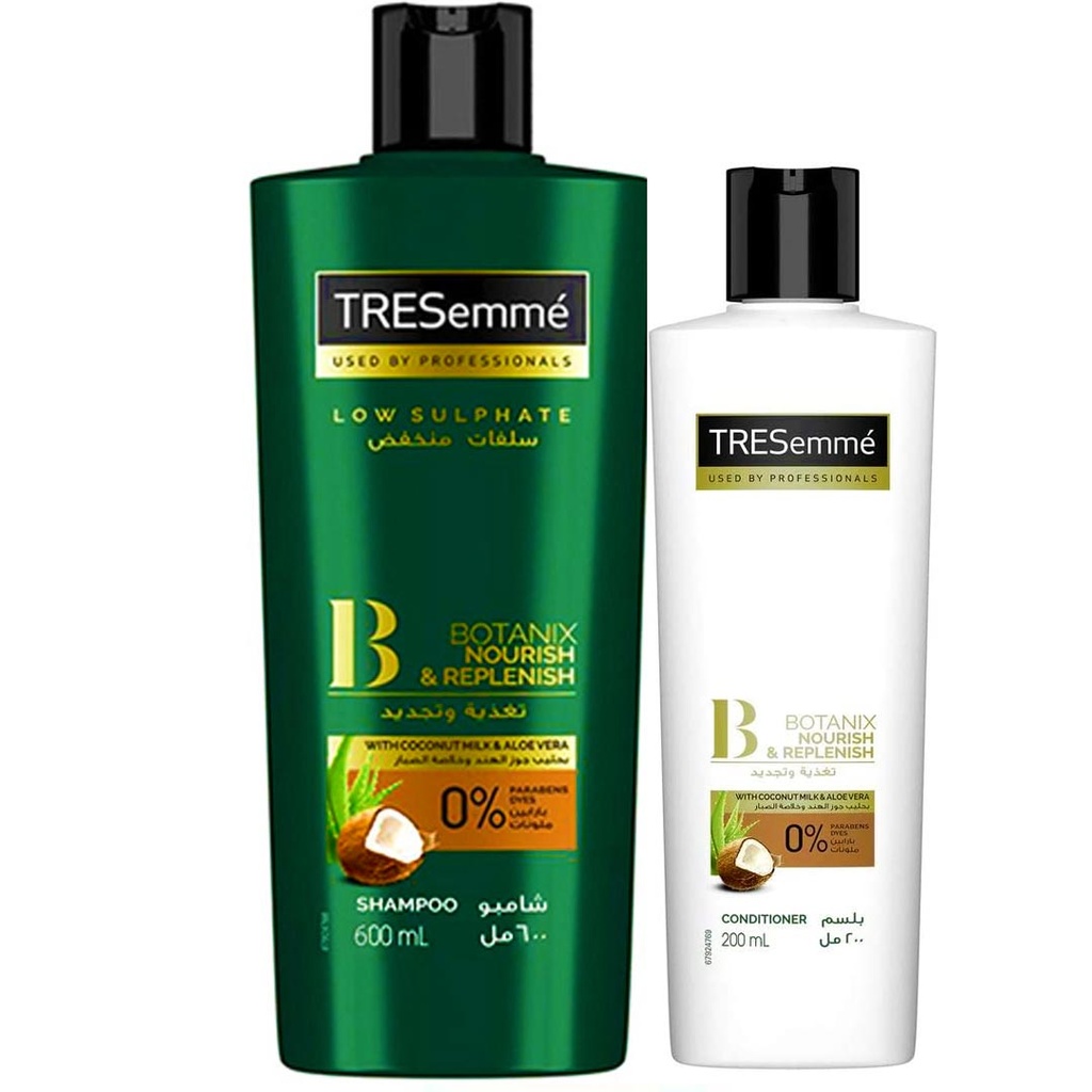 تريسمى شامبو و بلسم جوز هند و صبار - TRESemme Shampoo & Conditioner Coconut & Aloe Vera (600ml+200ml)