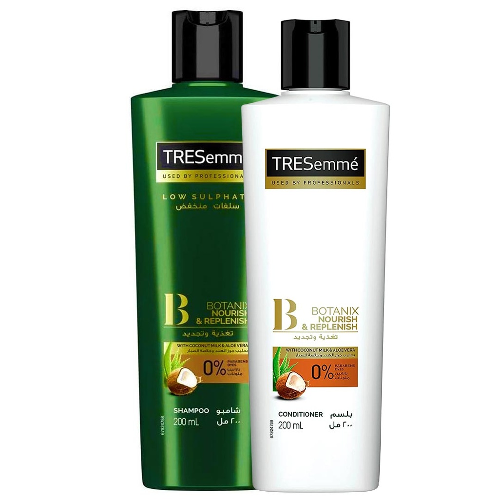 تريسمى شامبو و بلسم جوز هند و صبار - TRESemme Shampoo & Conditioner Coconut & Aloe Vera (200ml+200ml)