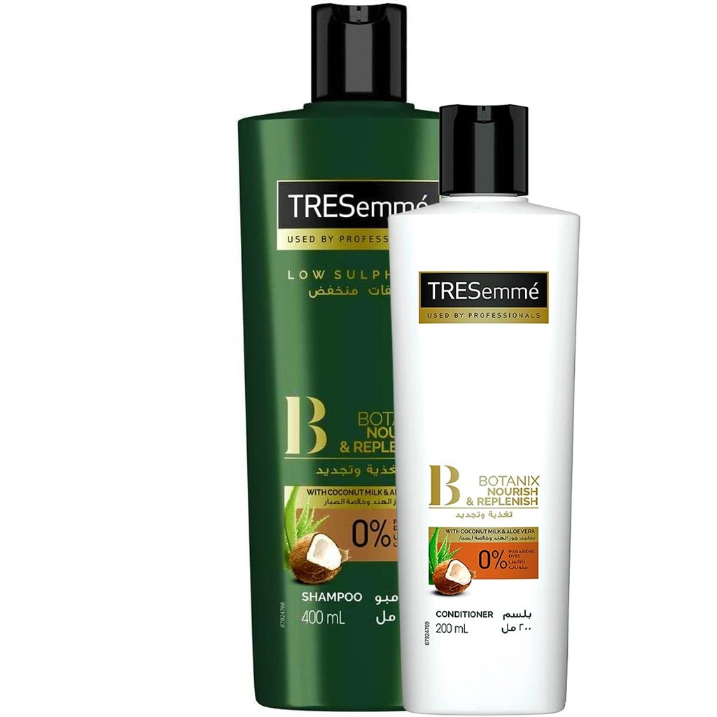 تريسمى شامبو و بلسم جوز هند و صبار - TRESemme Shampoo & Conditioner Coconut & Aloe Vera (400ml+200ml)