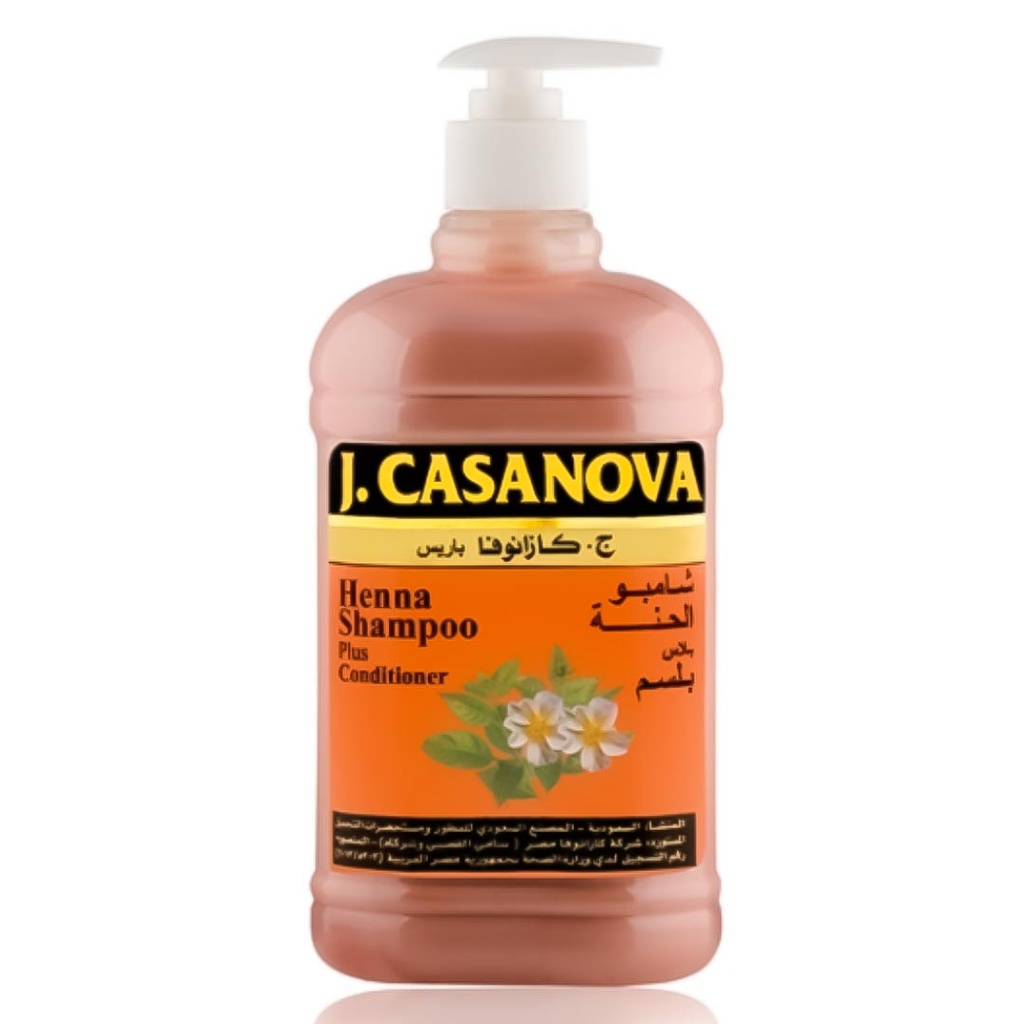 ج. كازانوفا شامبو - J. Casanova Shampoo 600ml (600ml, حناء)