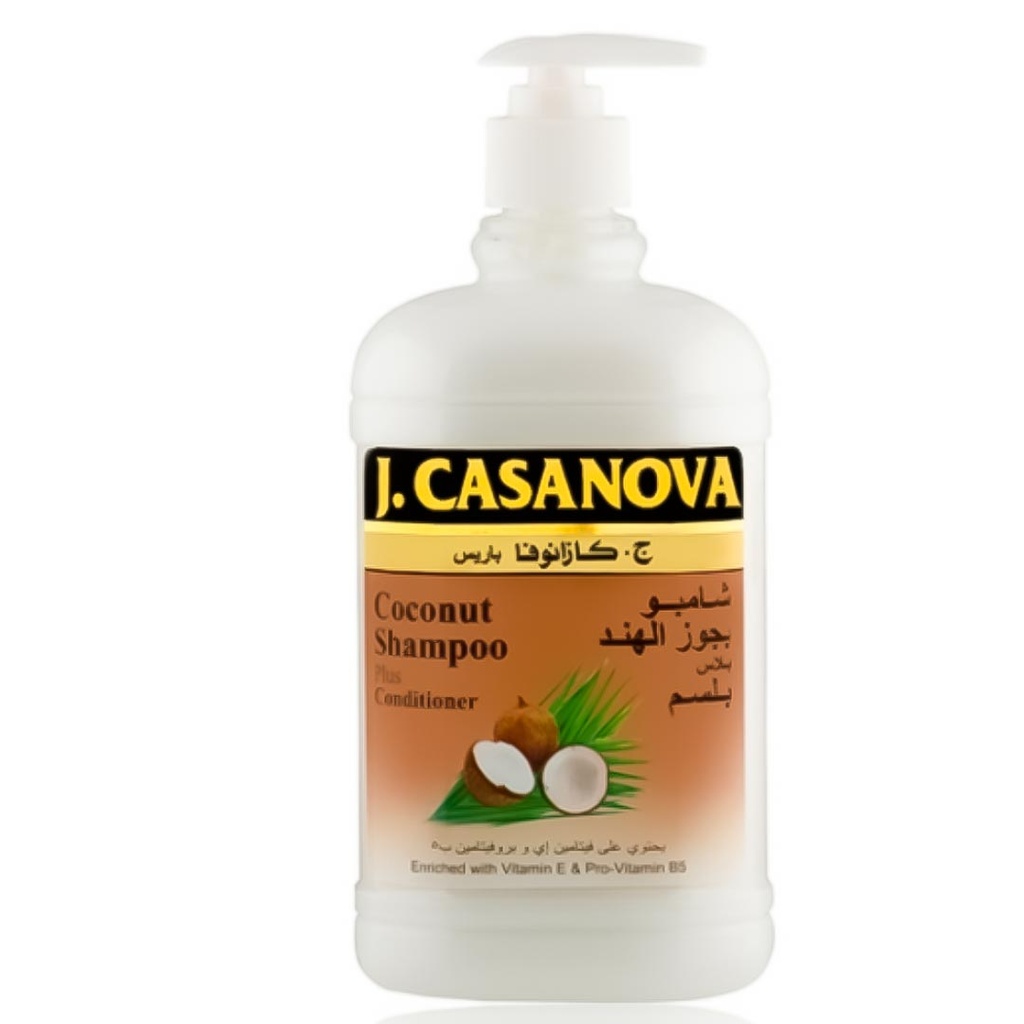 ج. كازانوفا شامبو - J. Casanova Shampoo 600ml (600ml, جوز هند)