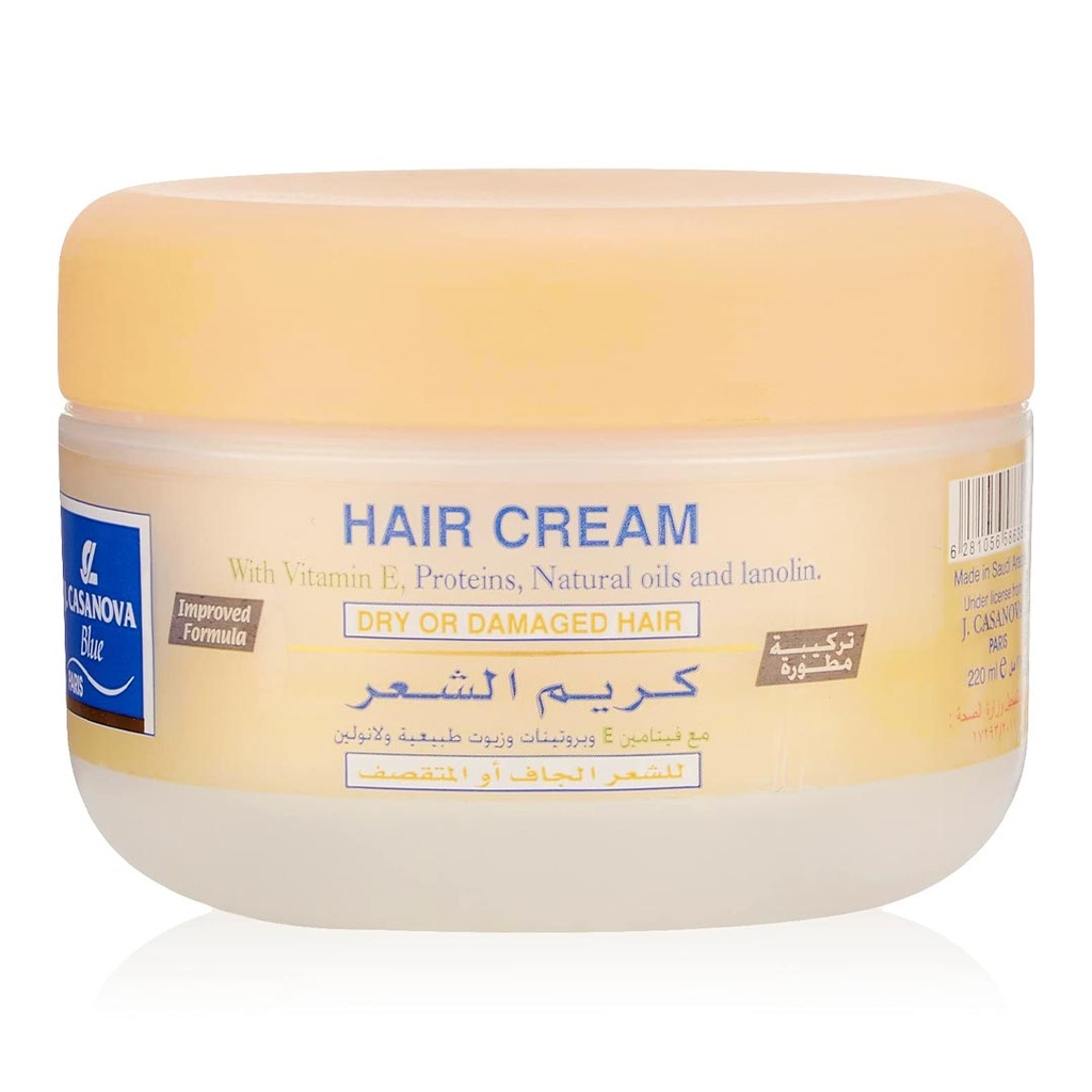 ج. كازانوفا كريم شعر - J.Casanova Hair Cream (220ml, جاف)