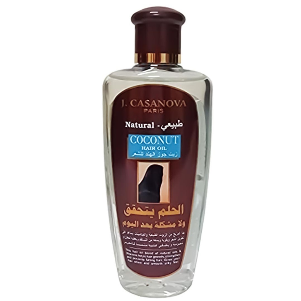 ج.كازانوفا زيت - J.Casanova Oil (210ml, Coconut)