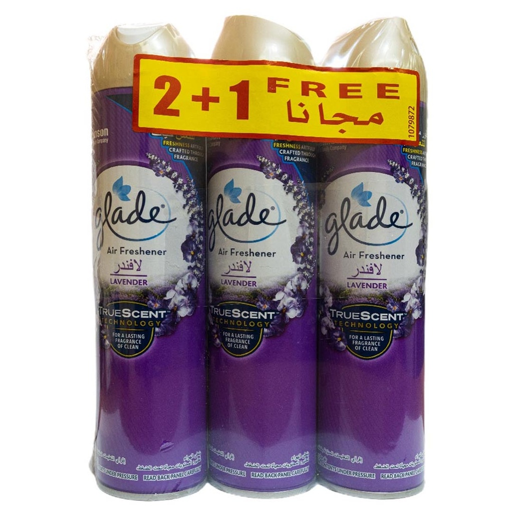 جليد ملطف جو - Glade Air Freshener (عادى, 300ml, لافندر, 2+1)