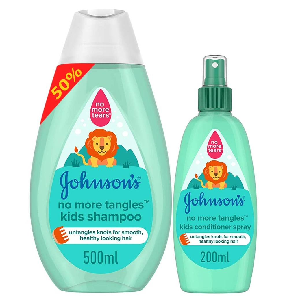 جونسون شامبو - Johnson Shampoo (500ml, لا تشابك بعد اليوم, +بلسم 50%)
