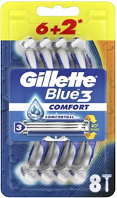 جيليت بلو 3 - Gillette Blue 3 (ماكنة, كومفورت, 6+2PC)