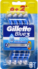 جيليت بلو 3 - Gillette Blue 3 (ماكنة, كول, 6+2PC)