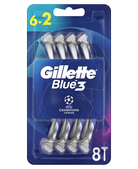 جيليت بلو 3 - Gillette Blue 3 (ماكنة, بلو 3, 6+2PC)