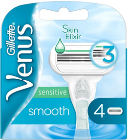 جيليت فينوس - Gillette Venus (A spare part, Smooth Sensitive, 4PC)