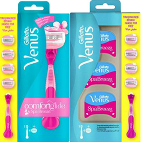جيليت فينوس - Gillette Venus (ماكنة, كومفورت سبا بريز, +4)