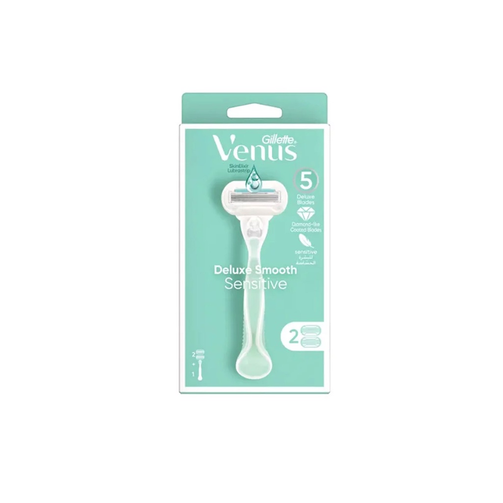 جيليت فينوس دلوكس سموث حساسة - Gillette Venus Deluxe Smooth Sensitive (+2)