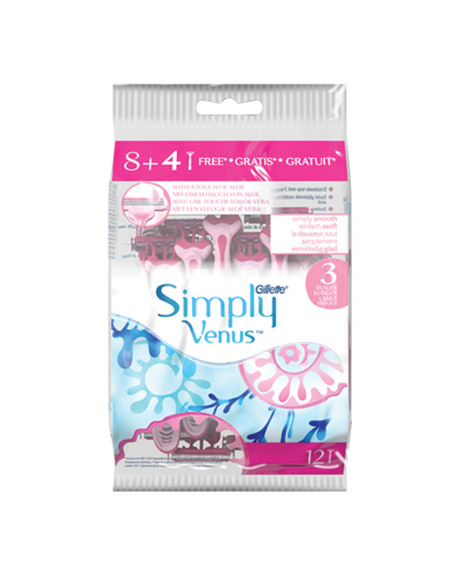 جيليت فينوس سيمبلى 3 - Gillette Venus Simply 3 (8+4PC)