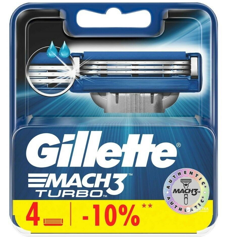 جيليت ماك3 - Gillette Mach3 (غيار, تربو, 4PC)