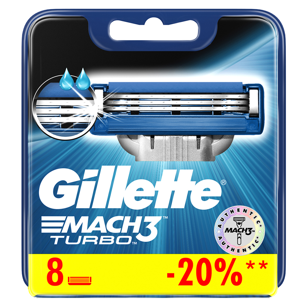 جيليت ماك3 - Gillette Mach3 (غيار, تربو, 8PC)