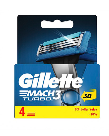 جيليت ماك3 - Gillette Mach3 (غيار, تربو 3D, 4PC)