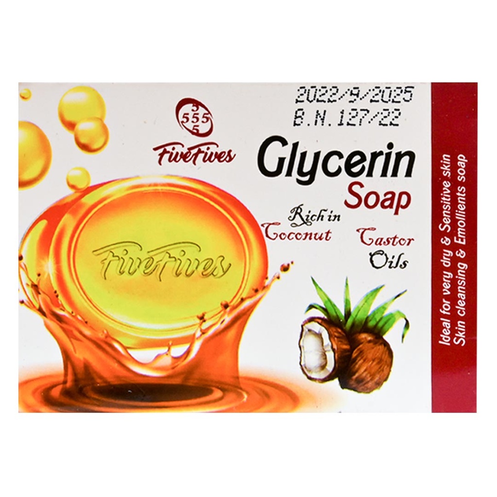 خمس خمسات صابون جلسرين - Five Fives Glycerin (65g)