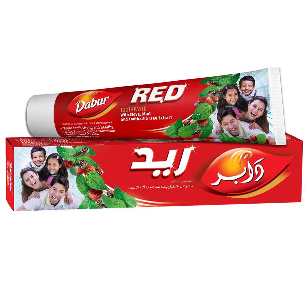 دابر ريد معجون اسنان - Dabur Red Tooth Paste (100g, قرنفل&نعناع)