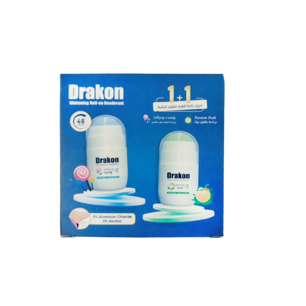 دراكون رول اون لولى بوب كاندى & باشون بيك - Drakon Roll On Loli Pop Candy & Passion Peak 1+1 (50ml)