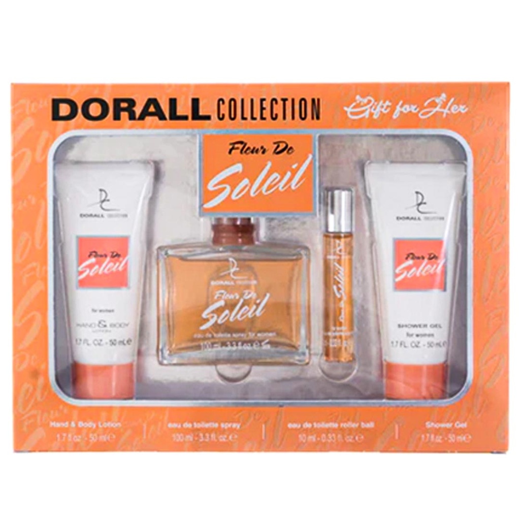 دورال سولير دى سوليل طقم - Dorall Fleur De Soleil Set EDT-W (100ml+10ml+50ml+50ml)