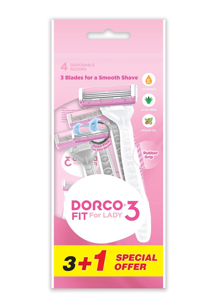 دوركو ايفى فيت 3 - Dorco Eve Fit 3 (3+1PC)