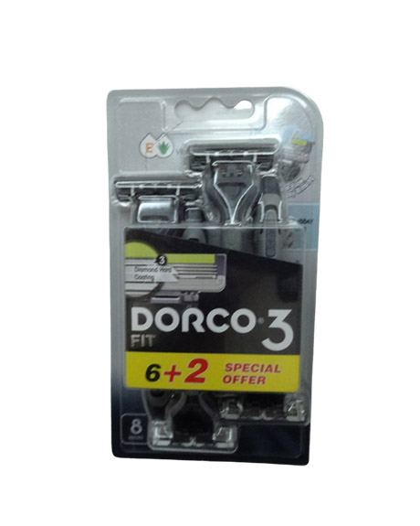 دوركو فيت بيس 3 - Dorco Fit Pace 3 (6+2PC)