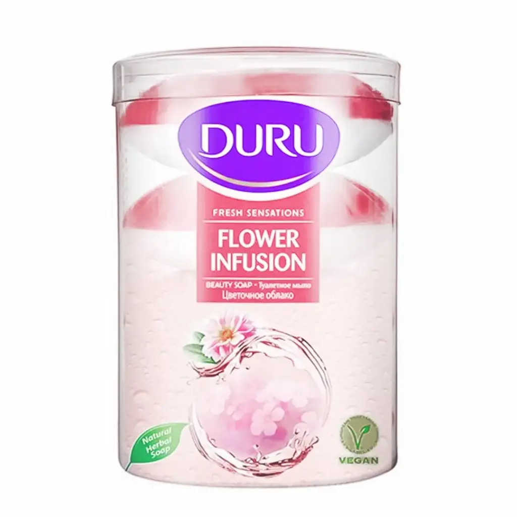 دورو صابون مزيج الزهور - Duru Soap Floral Infusion 4Pcs (90g)