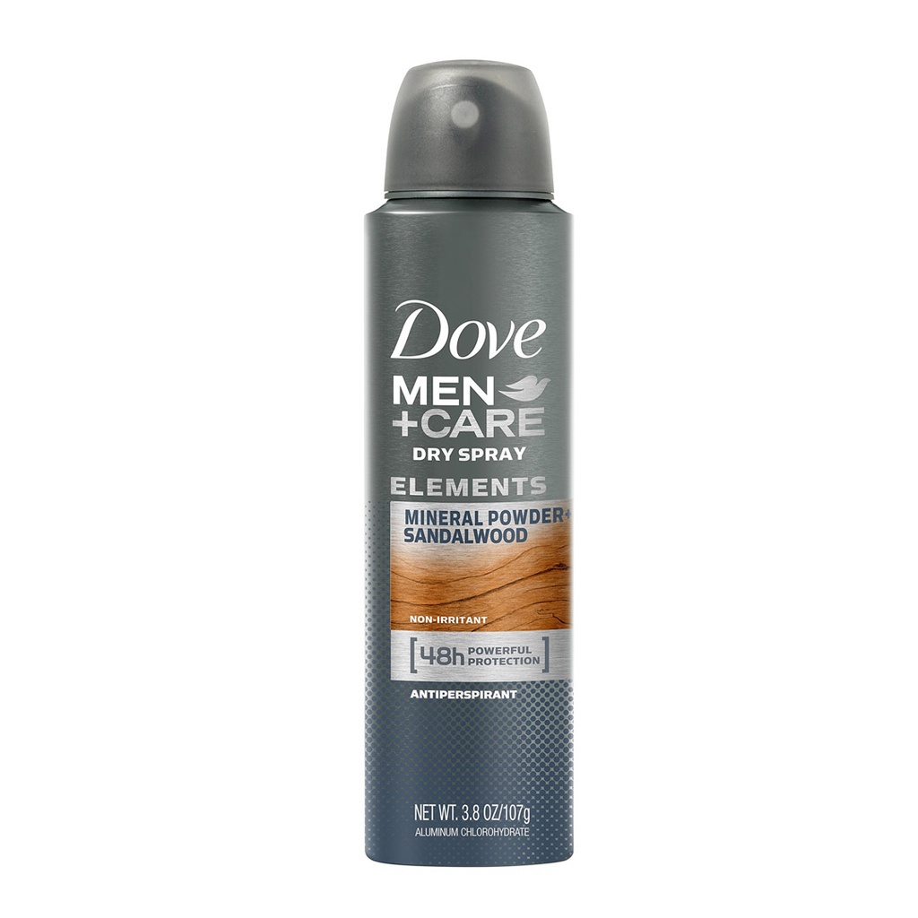 دوف سبراى رجالى - Dove Spray Men (250ml, مينريل بودر + صاندل وود)