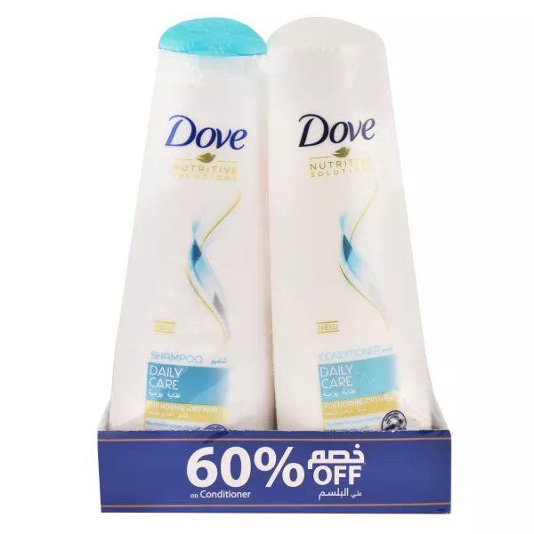 دوف شامبو - Dove Shampoo (400ml, عناية يومية, +بلسم 60%)