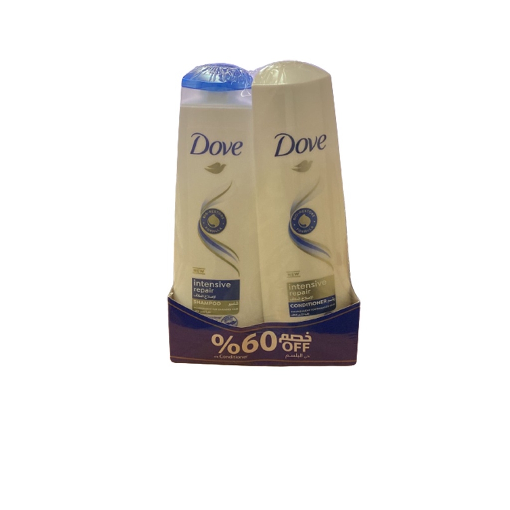 دوف شامبو اصلاح مكثف - Dove Shampoo Intensive Repair (350ml, +بلسم 60%)
