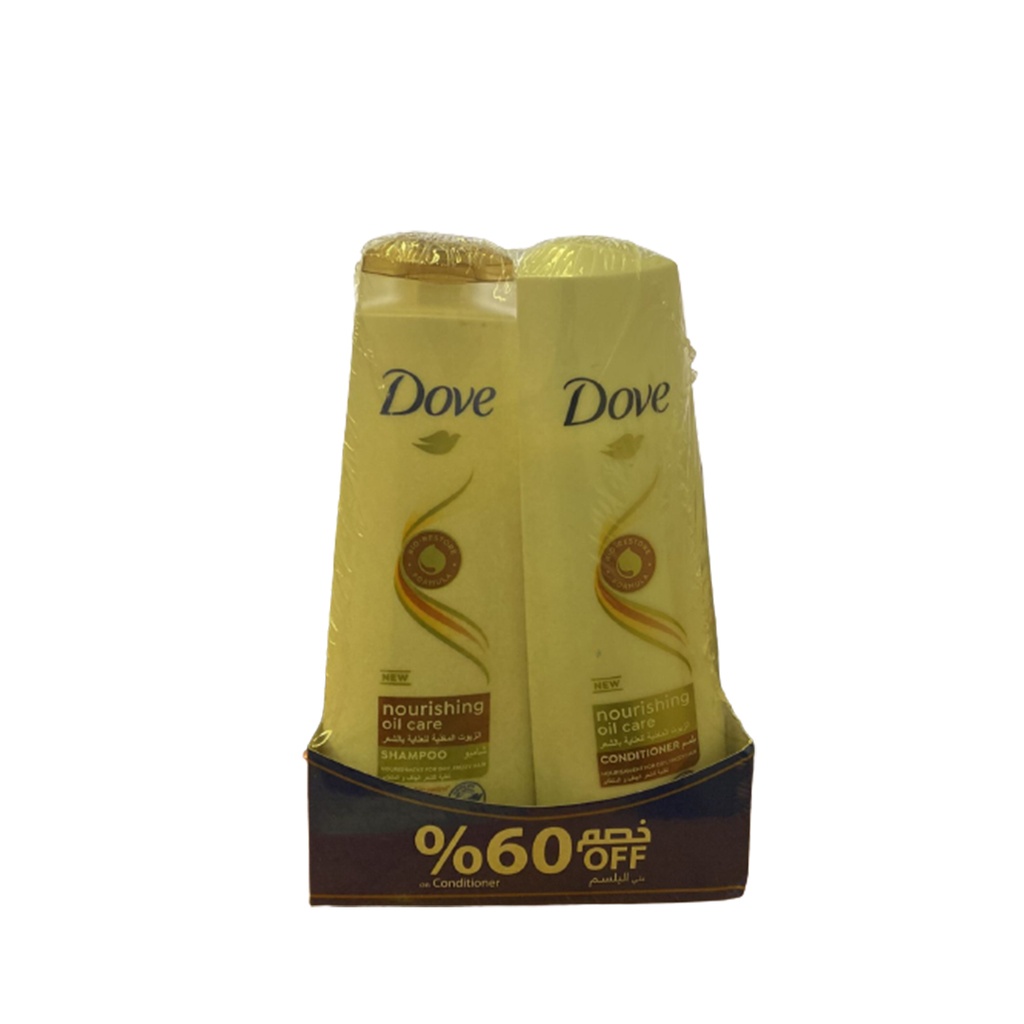 دوف شامبو زيوت مغذية - Dove Shampoo Nourishing Oil (360ml, + conditioner 60%)