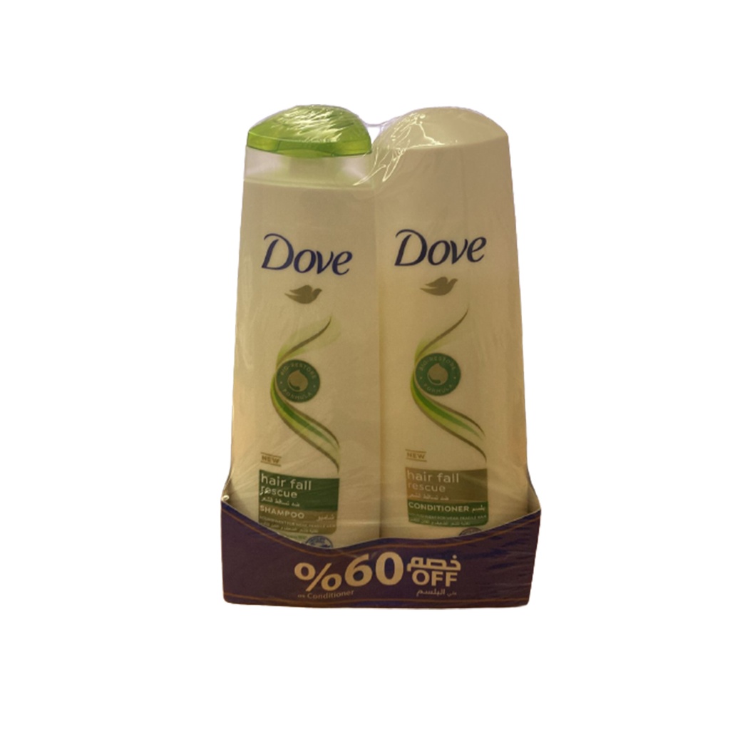 دوف شامبو ضد تساقط - Dove Shampoo Fall Rescue (360ml, + conditioner 60%)