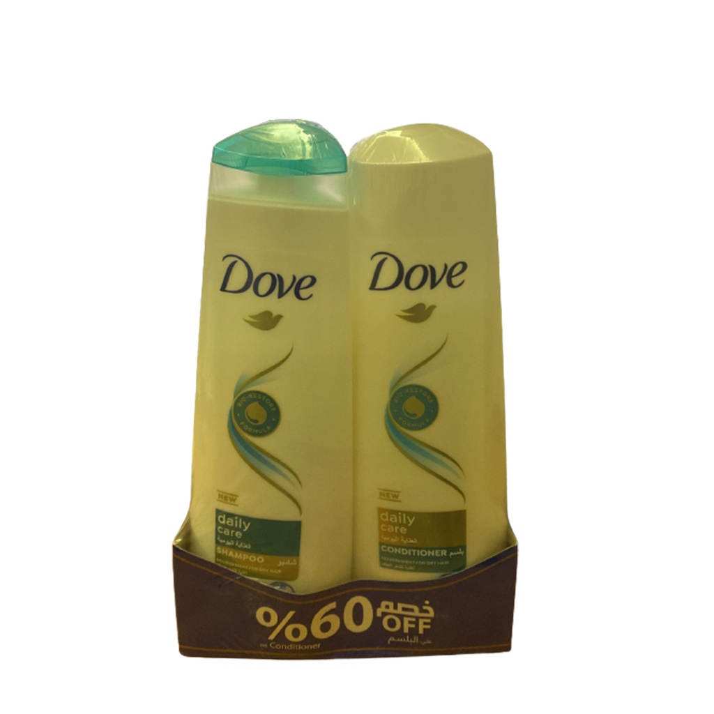 دوف شامبو عناية يومية - Dove Shampoo Daily Care (360ml, + conditioner 60%)