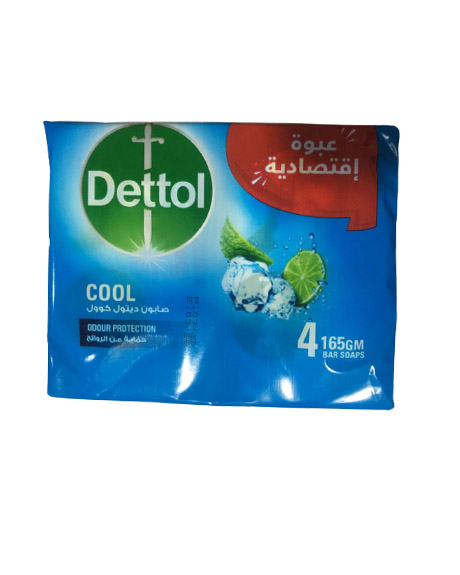 ديتول صابون - Dettol Soap 4Psc (165g, كول, عبوة اقتصادية)