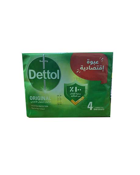 ديتول صابون - Dettol Soap 4Psc (85g, اوريجينال, عبوة اقتصادية)