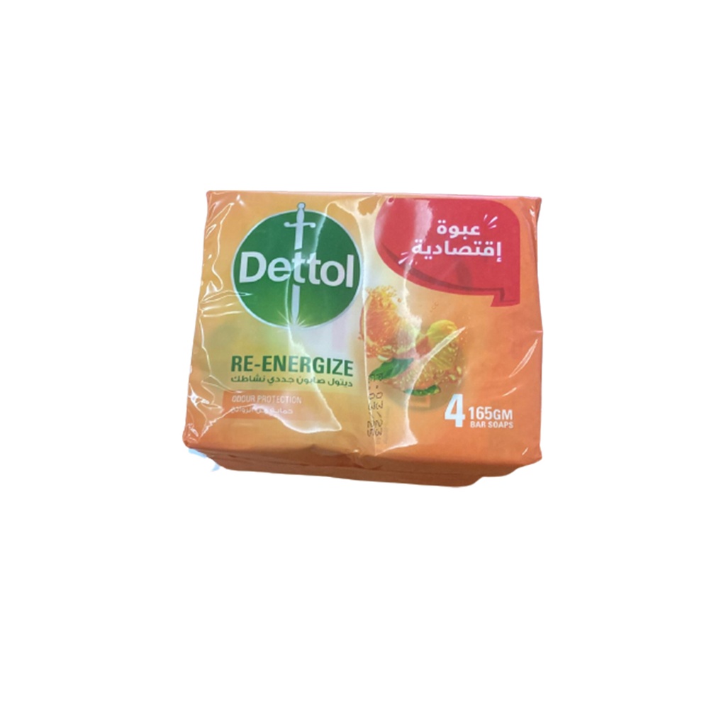 ديتول صابون - Dettol Soap 4Psc (165g, جددى نشاطك, عبوة اقتصادية)