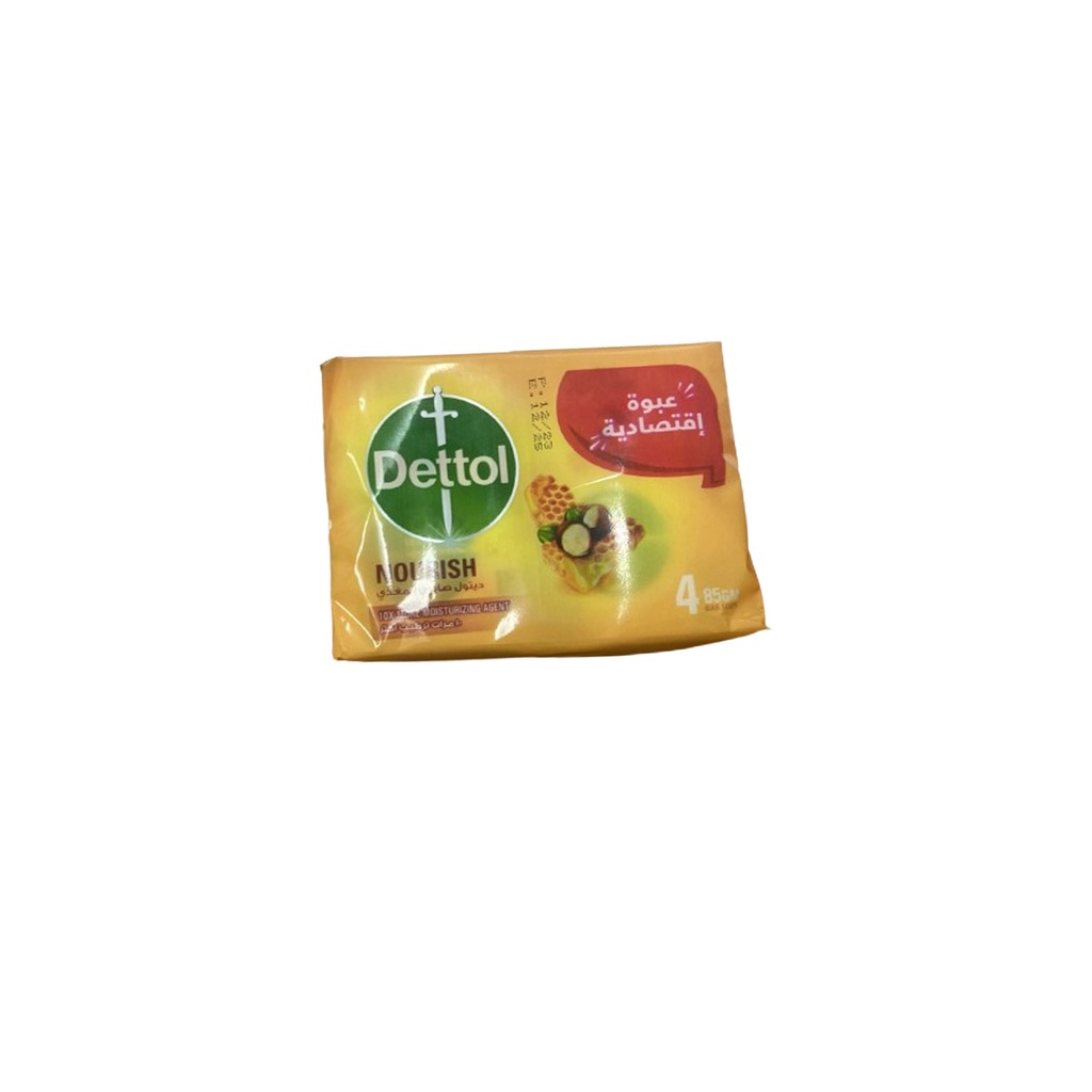 ديتول صابون مغذى عبوه اقتصاديه - Dettol Soap Nourish Value Pack 4Pcs (85ml)