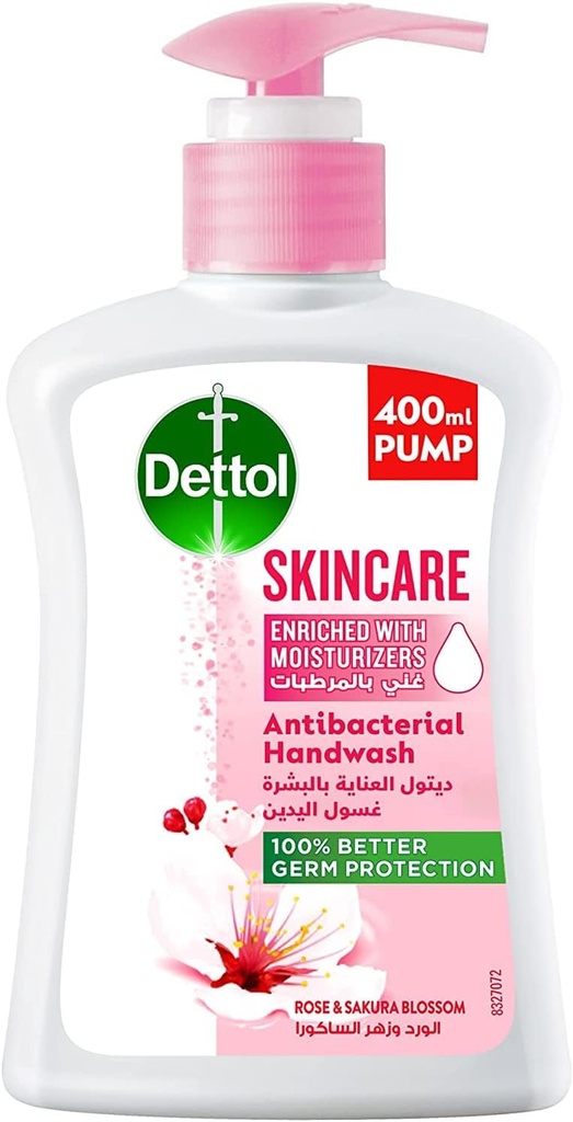 ديتول هاند ووش العناية بالبشرة - Dettol Hand Wash Skin Care (400ml, بدون)