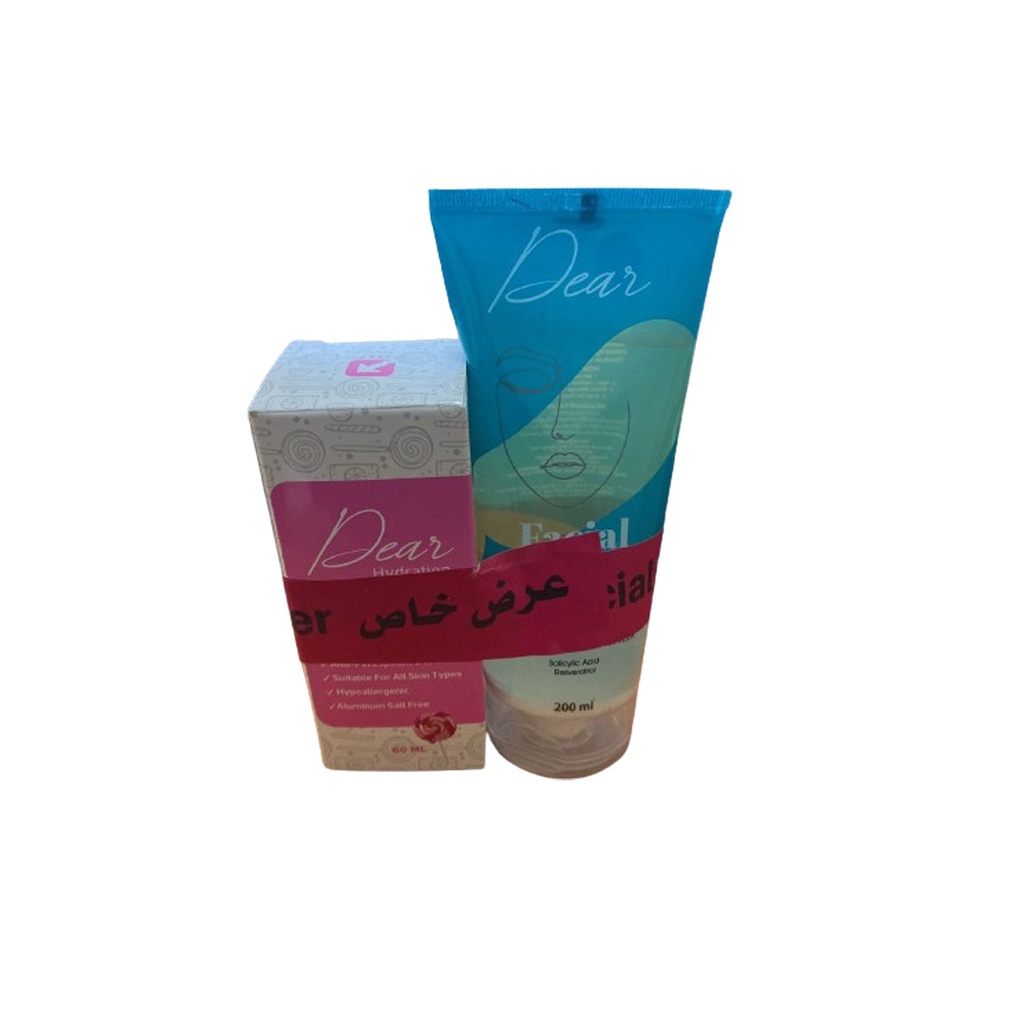 دير رول اون سويت كاندى +غسول للوجه 200مل عرض خاص - Dear Roll on Sweet Candy +Facial Cleanser 200ml Special Offer (60ml)