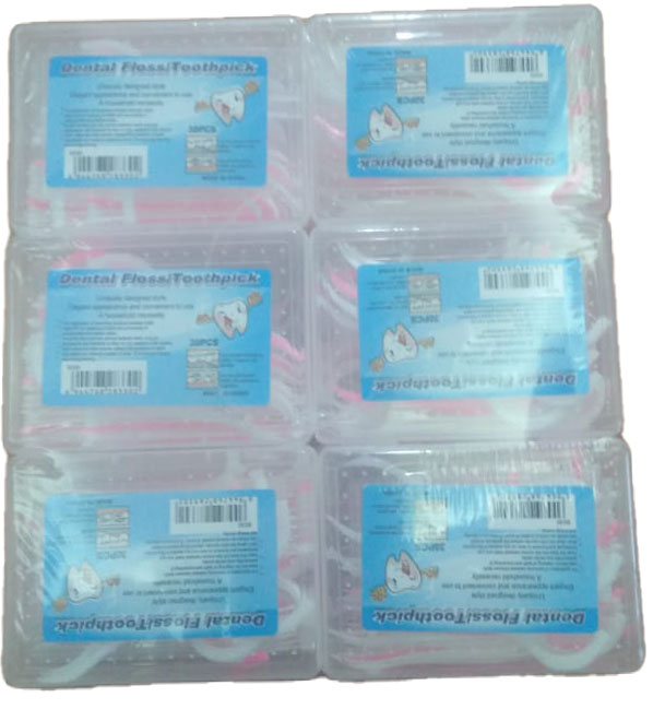 دينتال فلوس خلة اسنان بلاستيك - Dental Floss Toothpick Blasstic (30PC)