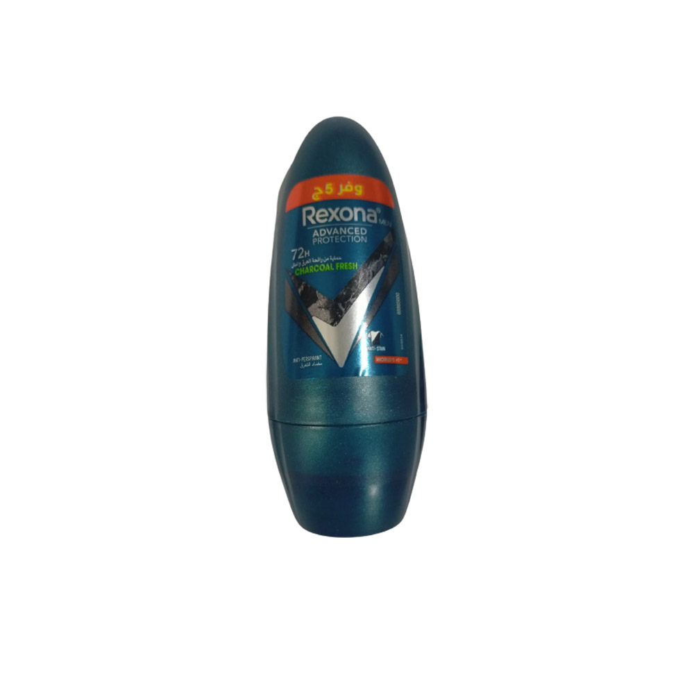 ريكسونا ادفانسيد رول اون - Rexona Advanced Roll On Men (رجالى, 50ml, شاركول فريش, وفر 5جنية)