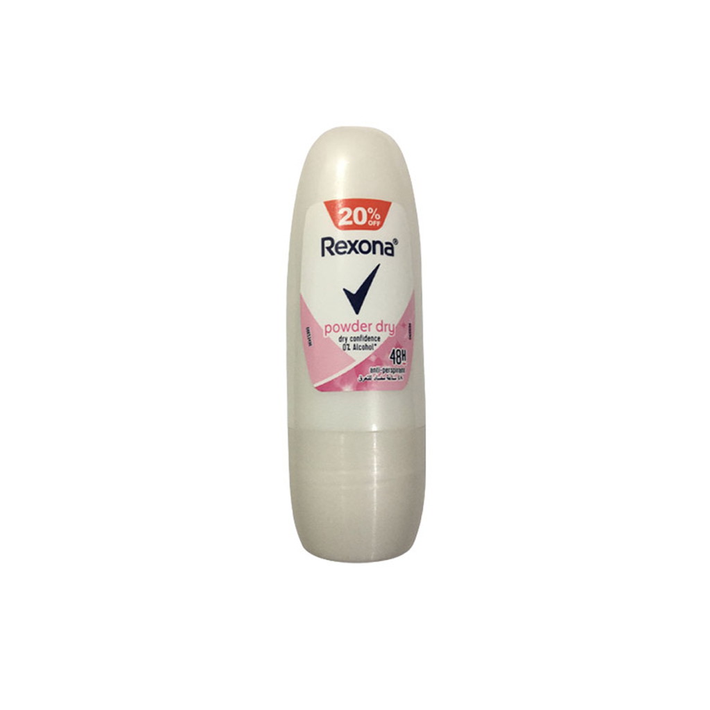 ريكسونا رول اون - Rexona Roll On (نسائى, 20ml, بودر دراى, خصم 20%)
