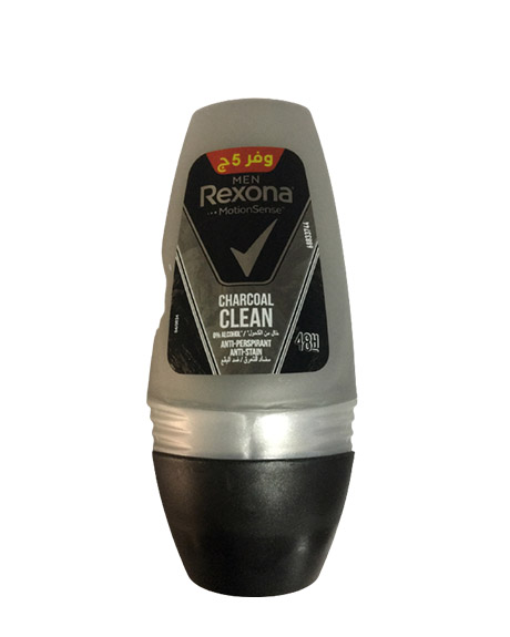 ريكسونا رول اون - Rexona Roll On Men (رجالى, 50ml, نقاء الفحم, وفر 5جنية)